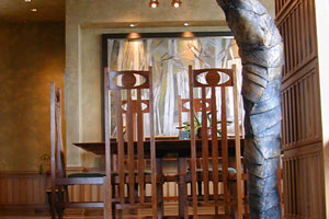 View into dining room from living room