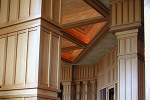 Vertical view of living room from dining room