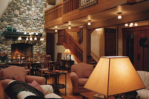 Living room showing millwork