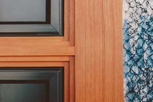 Coped set clear cedar trim system for windows