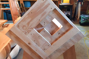 Column bottom routing jig for right side rout