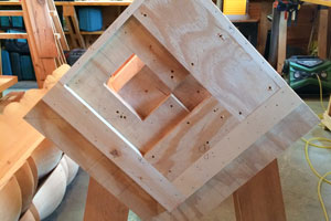 Column bottom routing jig for left side rout