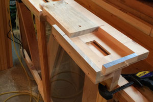 Custom made hinge butt template routing guide for traditional out-swing windows and bronze screens