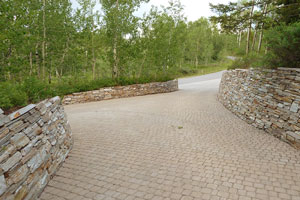 Upper driveway leading out to roadway