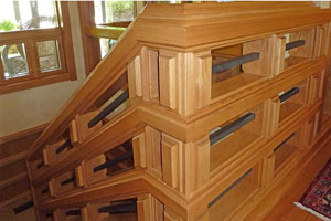 Chamfered detailing throughout home