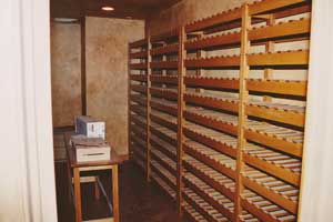 Rift-sawn white oak millwork wine racks